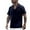 Dark Blue, variant on Men's Casual Short Sleeve Button Down Fashion Shirt - Summer Lapel Solid Color Style for Comfortable Wear