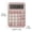 A-Pink, variant on Colorful Round Button Desktop Calculator - Large 12-Digits Display Accounting Counter Battery Powered Calculating Tool for Home Office Business Study Daily Budget Accounting Use Supply