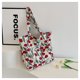 thumbnail image 3 of Bolso de hombro de mujer con diseño floral de moda, de algodón, versátil, para uso diario, de gran capacidad, para llevar hasta la axila, 3 of 5