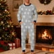 thumbnail image 1 of Pijama navideño para hombre, blusa y pantalones con estampado navideño a cuadros., 1 of 5