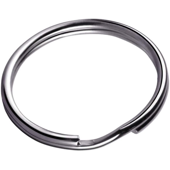 KINGFOREST 200-Pack Split Key Rings (1 Inch/25mm) - Silver Nickel Metal Keychain Rings for Keys, DIY Crafts, Bags & Accessories - Durable Bulk Keyring Hardware with Smooth Edges
