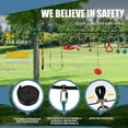 thumbnail image 5 of Ninja Warrior Obstacle Course for Kids Outside 60FT Ninja Slackline Kit 13 PCS Ninja Course Toys Accessories Playset with Swing, Climbing Net, Ladder & Monkey Bars for Outdoor Playground, 5 of 7