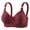 Wine, variant on Einccm Women's Fashion Wireless Push-Up Bralette for Large Cup, Breathable Comfort, Three Buckle Design, Everyday Wear