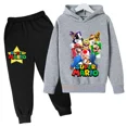 thumbnail image 1 of Conjunto de sudadera con capucha de Super Mario Bros para bebé, ropa informal para niño y niña, 2 piezas, primavera y otoño, 1 of 1