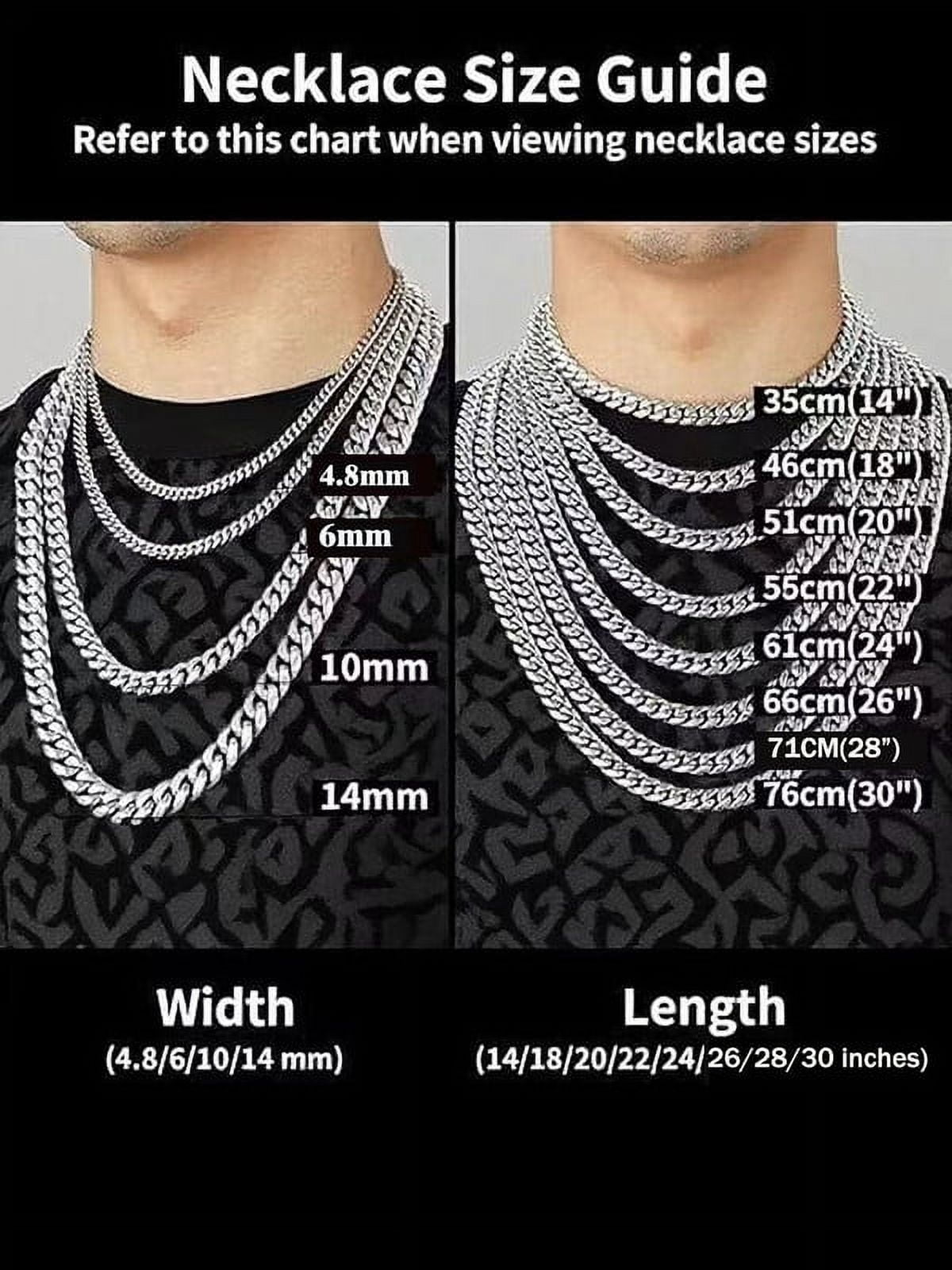 Muddy Jewelry Cuban Link Chains for Men and Women - 4-14mm Width, 14-30" Length, Gold/Stainless Steel, Hip Hop Jewelry Gift