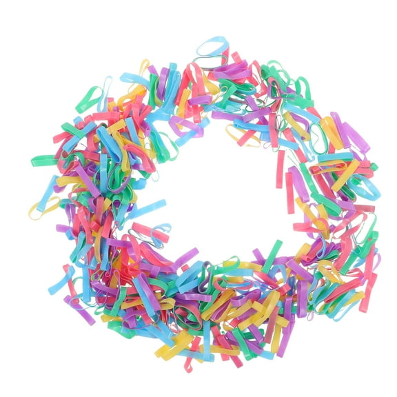 WORGEOUS 5 Pack Colorful Elastic Hair Bands Mini Hair Ties Multicolor Hair Holder Hair Ties Elastic Rubber Bands For Baby Kids Girls Braiding Accessories