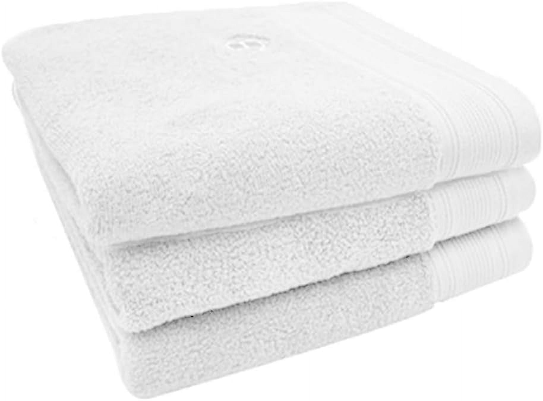 ( Set of 3 ) SONGWOL Hotel Collection Premium Large Face Towels | 20 X 40 inch, 470 GSM | Absorbent Combed Cotton Fabric | Cross Hemmed | Made in Korea (White)