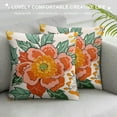 thumbnail image 3 of WERPE Decorative Pillow Covers, Floral Bird Throw Pillow Covers with Sparkling Edge, Farmhouse Cushion Cover, Vintage Pillow Case for Couch Bed Sofa Living Room, 3 of 5