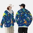 thumbnail image 3 of Rocae Dinosaur In Space Print Breathable Sun Protection Hoodie Quick-Dry Lightweight Long Sleeve Hoodie Unisex Running Sports Shirt Medium, 3 of 9