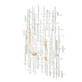 thumbnail image 2 of Grid Patterned Geometric Wall Décor - 32" x 1.5" x 26" - Large - White/Gold, 2 of 7