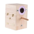 thumbnail image 3 of Caja nido para loros, casita para pájaros, jaula para periquitos, caja de madera para cría y apareamiento de canarios. Colgando a la izquierda, 3 of 9