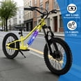 thumbnail image 4 of Kids Electric Bike, 350W Motor, 16Miles & 18.6MPH, 20"Pneumatic Tires, Adjustable Seat, Electric Bicycles for Kids and Teen Over 9 Years Old to Ride, 4 of 8