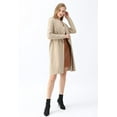thumbnail image 2 of CHICWISH Women's Classy Light Tan Open Front Knit Coat Cardigan Coatigan Light Jacket, Size XXL, 2 of 12