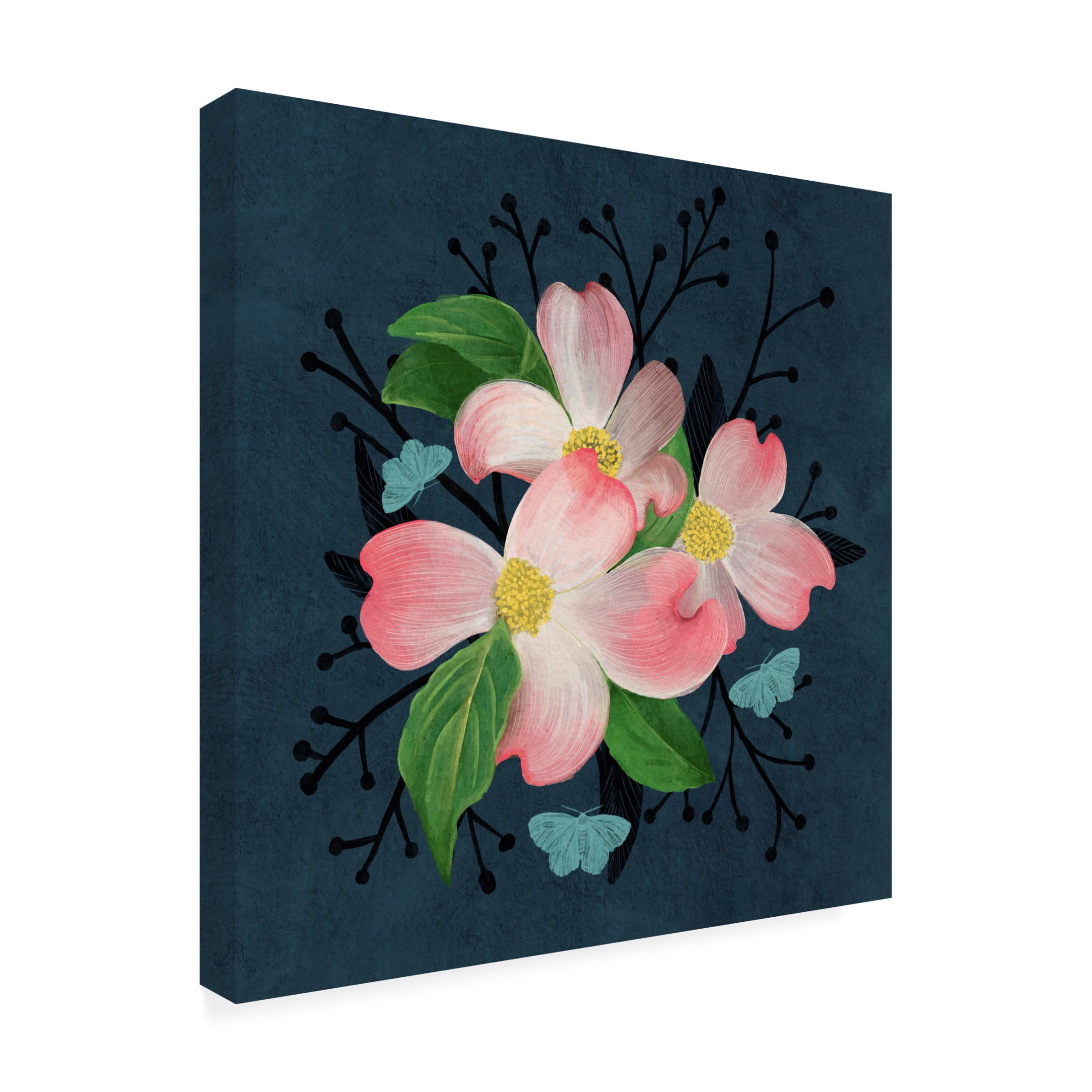 Trademark Fine Art Katie O'Shea Pink Dogwoods II Canvas Wall Art