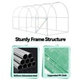 thumbnail image 2 of Walk-In Tunnel Greenhouse 15×7×7 FT – Heavy Duty Outdoor Greenhouse with Galvanized Steel Frame, Thick PE Mesh Cover, 8 Roll-Up Mesh Windows & Zipper Door for Backyard Gardening, 2 of 7