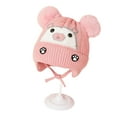 thumbnail image 2 of Godderr Toddler Boys Girls Knit Hat with Earflap Winter Warm Cap Cute Cartoon Cap for 2-24M, 2 of 5