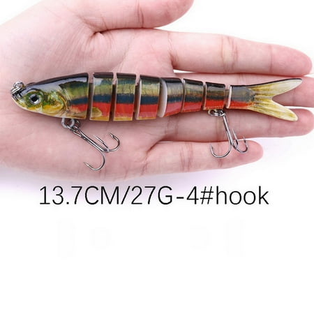 Fishing Lures Swimbait Lifelike Hard Bait 137mm 27g Lure With Treble Hook Multi Jointed Lures For Bass Trout Carp Fishing Tackle