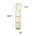 thumbnail image 4 of Lalia Home Column Shelf Floor Lamp with Linen Shade, Tan, 4 of 7