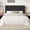 Black, variant on Amolife Queen Size Platform Bed Frame with Adjustable Velvet Upholstered Headboard, White