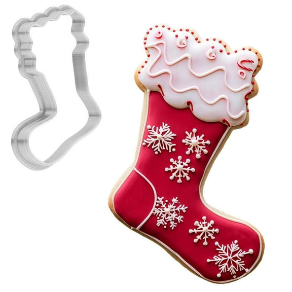 Christmas Handmade Red Stocking Cookie Cutter 4 Inch Made in USA by WONDERTORY