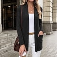 thumbnail image 2 of Women's Open Front Long Cardigan Lightweight with Pockets Fall Layering, 2 of 8