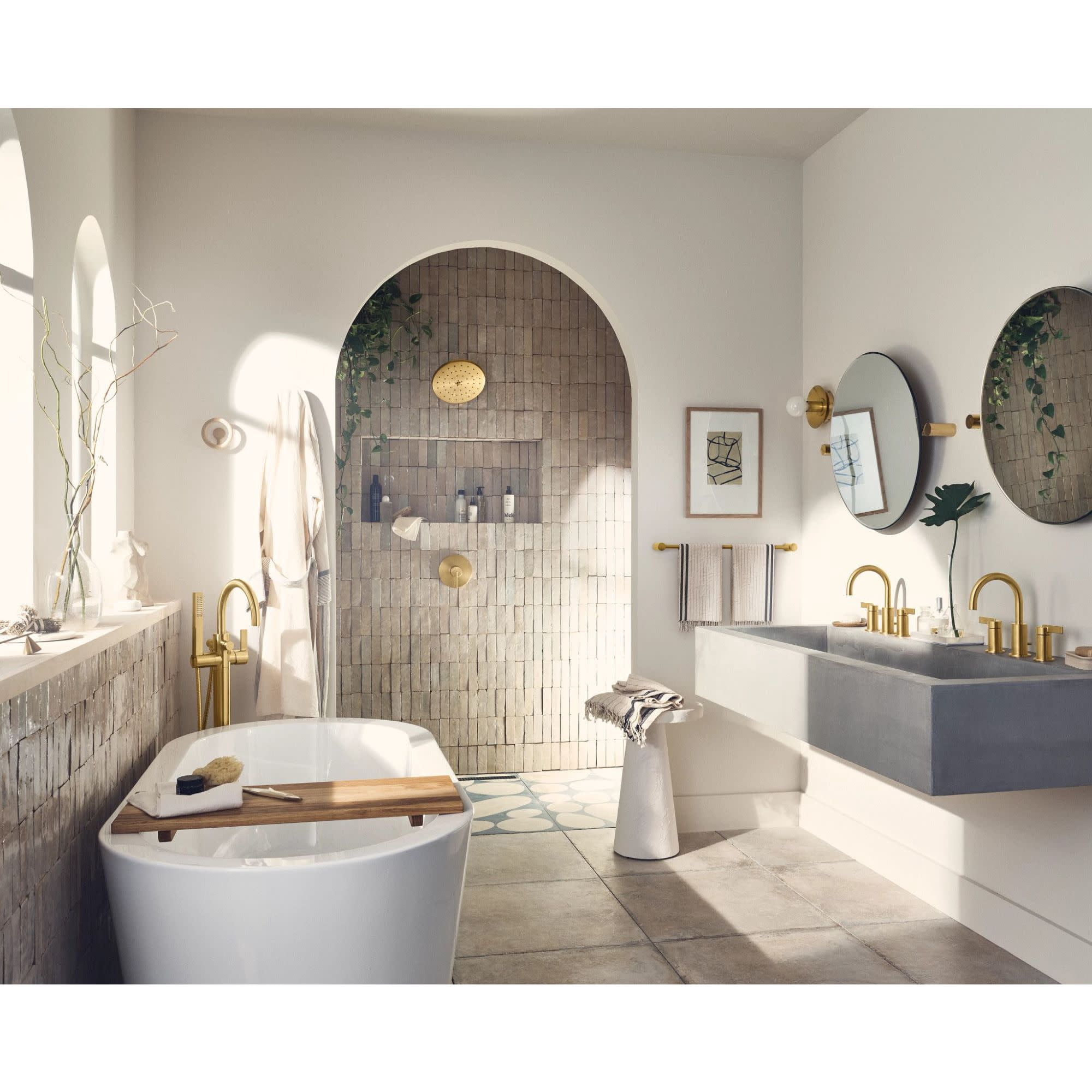 Moen T6222 Brass Brushed Gold 5 in Bathroom Faucet
