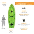 thumbnail image 4 of Lifetime Kokanee 10.5 ft Tandem Kayak, Lime Green (90436), 4 of 25