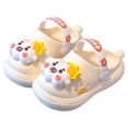 thumbnail image 4 of WUANDIXFA Toddler Shoes Little Kid Clogs Slide Sandals for 0-8yrs Kids Unisex Girls Shoes and Boys Shoes Garden Shoes Cartoon Slides Slip-Resistance Sandals Beach Slippers (White, 5.5), 4 of 6