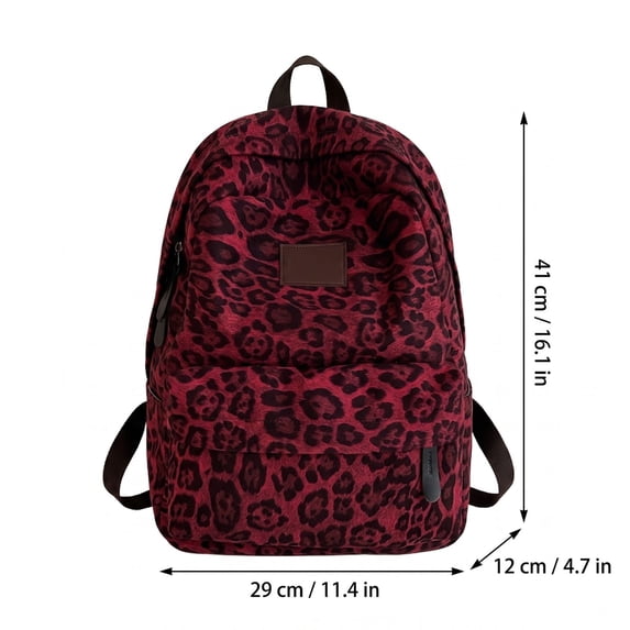 Leopard Spots School Backpack Cheetah,yAnimal Print Texture Unique Fashion y2k Backpack for Student and Student(Brown)