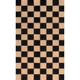 thumbnail image 2 of JONATHAN Y Meadow Grace Polypropylene Bishop Geometric Checker Waterproof Reversible Foldable Plastic Straw Outdoor Area Rug for Patio with Handheld Bag, 5' x 8', Black and Cream MDW103A-5, 2 of 9