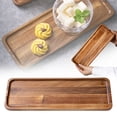 thumbnail image 3 of 1 Pcs Acacia Wood Platter, Small Solid Acacia Wood Serving - Wooden Mini Charcuterie Boards, Rectangle Cheese Board for Food, Bathroom, Home Decor, Kitchen Counter 11.54x4.13", 3 of 8