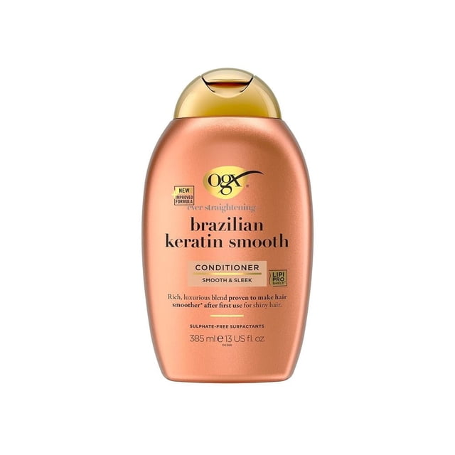 Acondicionador Ogx Ever Straight brazilian keratin therapy 385 ml