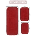 thumbnail image 3 of Home Weavers Radiant Collection 100% Cotton Non-Slip Bathroom Rug Set Machine Washable Bathroom Rug-17"x24", Bath Rug- 21"x34", Runner- 21"x54", Red Color 3 Piece Bath Rug set, 3 of 9