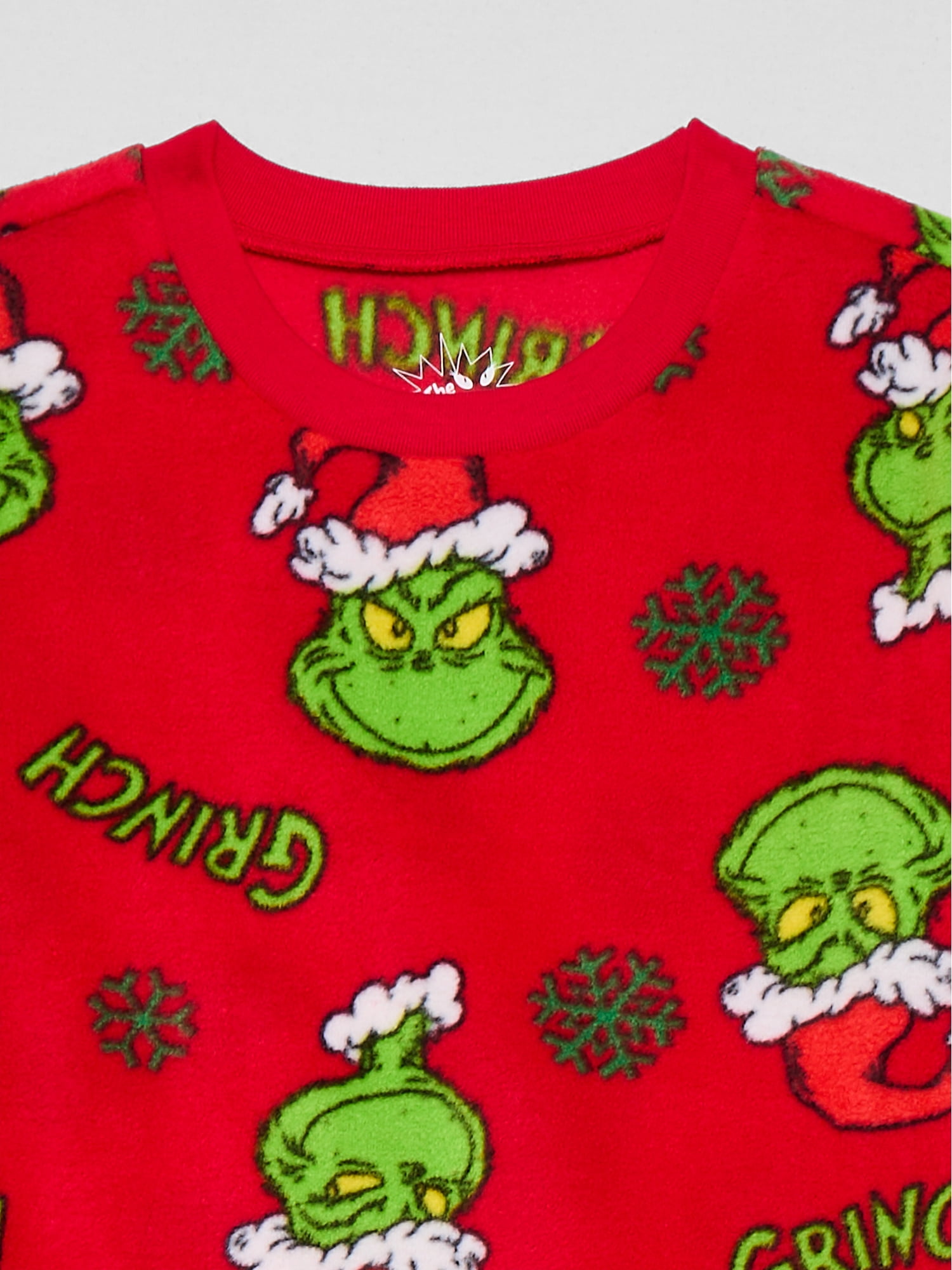 How the Grinch Stole Christmas Holiday Boys Long Sleeve Top and Pants Pajama Set, 2-Piece, Sizes 4-12