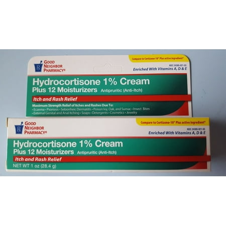 GNP Anti-Itch Cream Hydrocortisone 1% Plus 12 Moisturizer 1oz