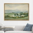 thumbnail image 2 of wall26 Framed Canvas Print Wall Art Aerial View Pastel Green Forest Valley Nature Wilderness Illustrations Fine Art Decorative Rustic Multicolor for Living Room, Bedroom, Office - 24"x36" N, 2 of 7