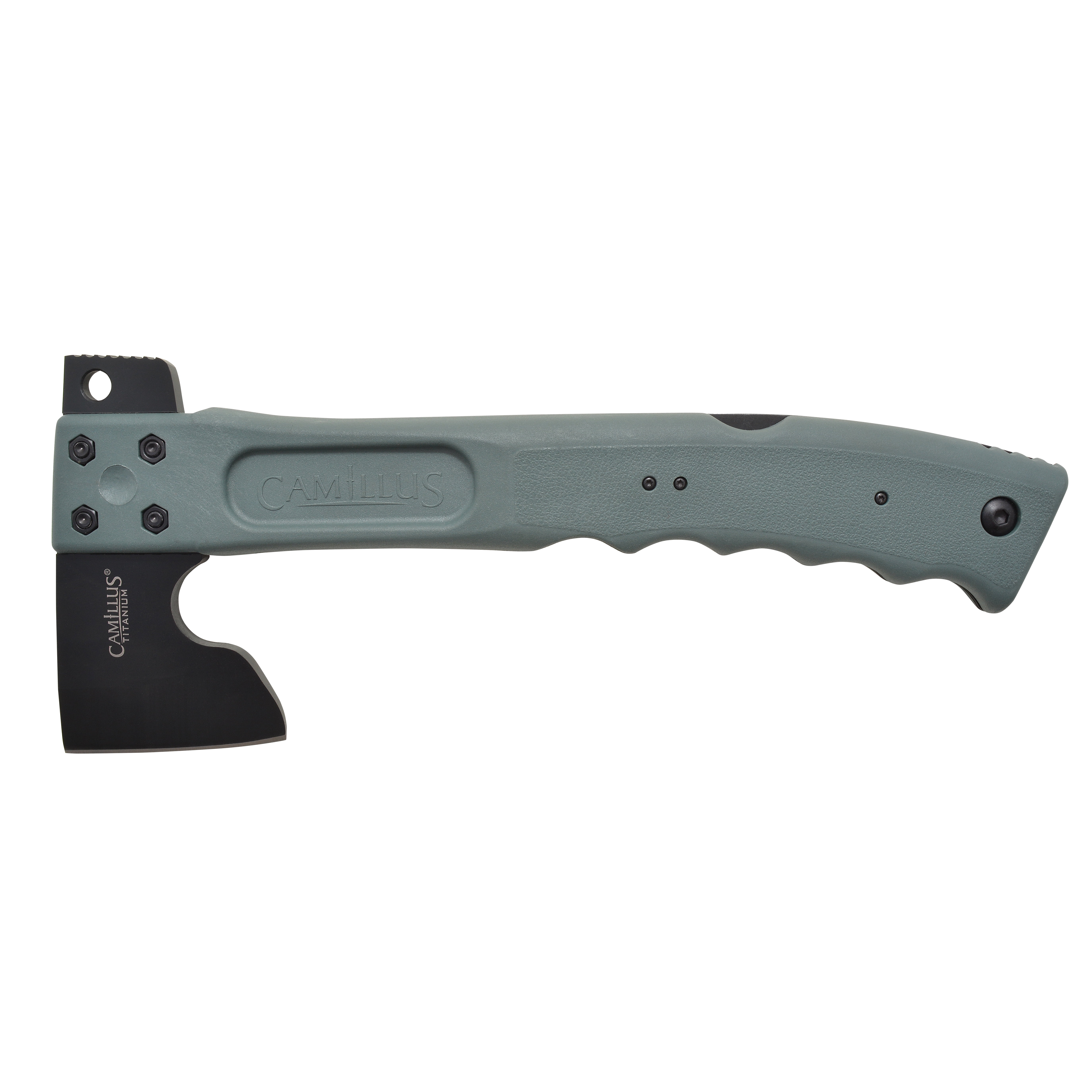 Camillus Camtrax 3-in-1 Hatchet 7" Lock Back Saw and Hammer, 2.75" Blade with Sheath, Gray