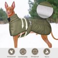 thumbnail image 4 of Ropa para perros Chaleco cálido para cachorros Impermeable para clima frío (Verde 6XL), 4 of 8