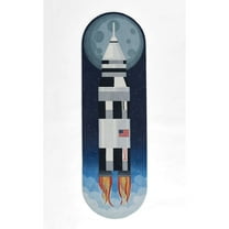 Momeni Playground Rocket Blue Kid Rug 2'4" X 7'7"