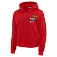 thumbnail image 2 of Women's WEAR by Erin Andrews  Red Chicago Blackhawks Waffle-Knit Pullover Hoodie, 2 of 4