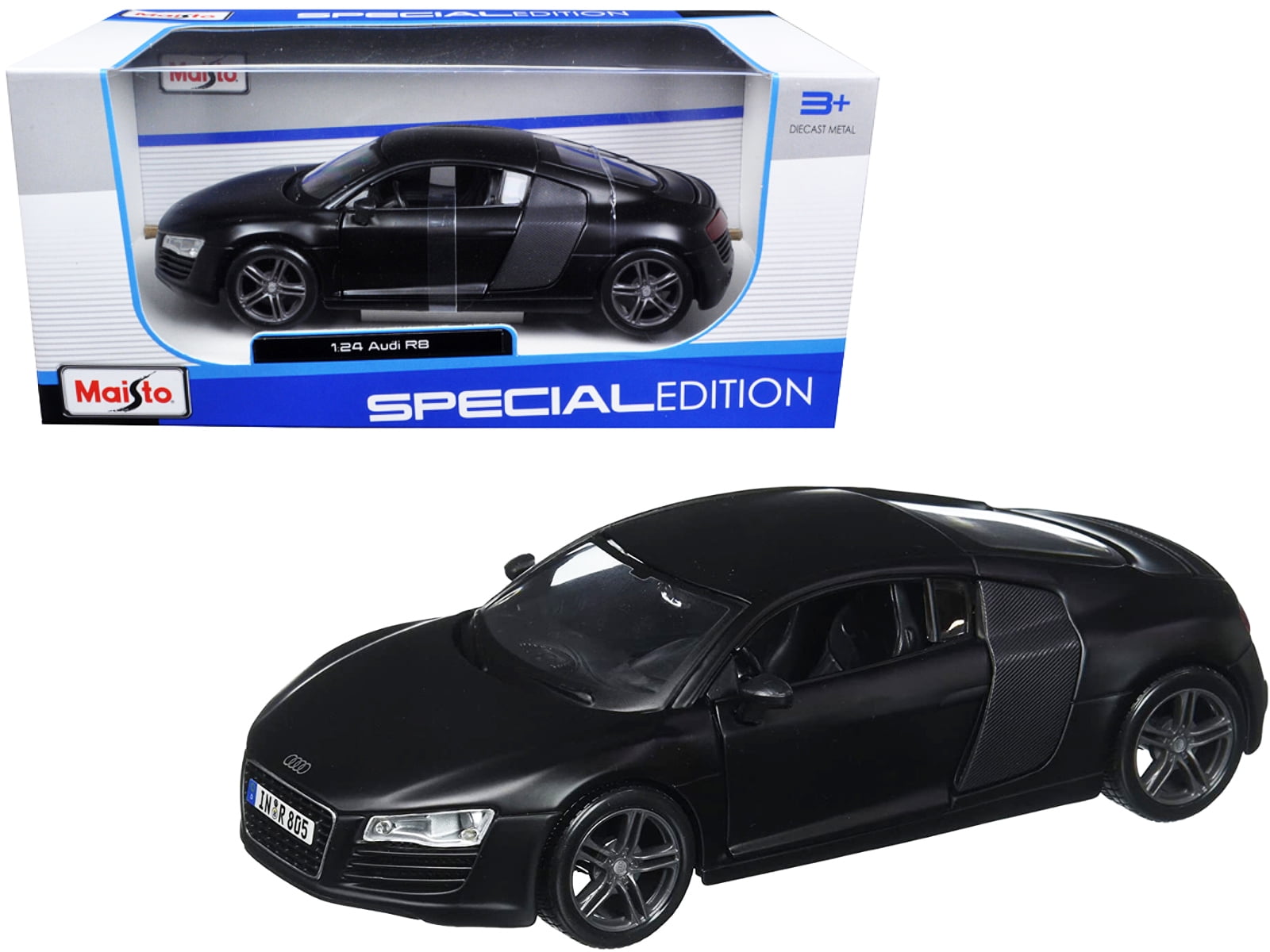Maisto 36190bk Audi R8 GT Matt Black 1-18 Diecast Car Model