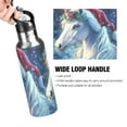 thumbnail image 4 of Dreamy Unicorns Wears Christmas Hats Sports Bottle with Straw Stainless Steel Water Jug Portable Thermal Cup Leak-proof 600ML, 4 of 9