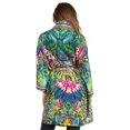 thumbnail image 2 of Sakkas Janis Women's Lightweight Open-Front Amazing Print Cardigan Sweater Pockets - 592-Green - L/XL, 2 of 5