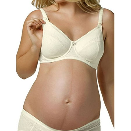 - Cake Lingerie Lace Maternity Nursing Parfait Flexi-wire Bra,Ivory,40F UK/40G US