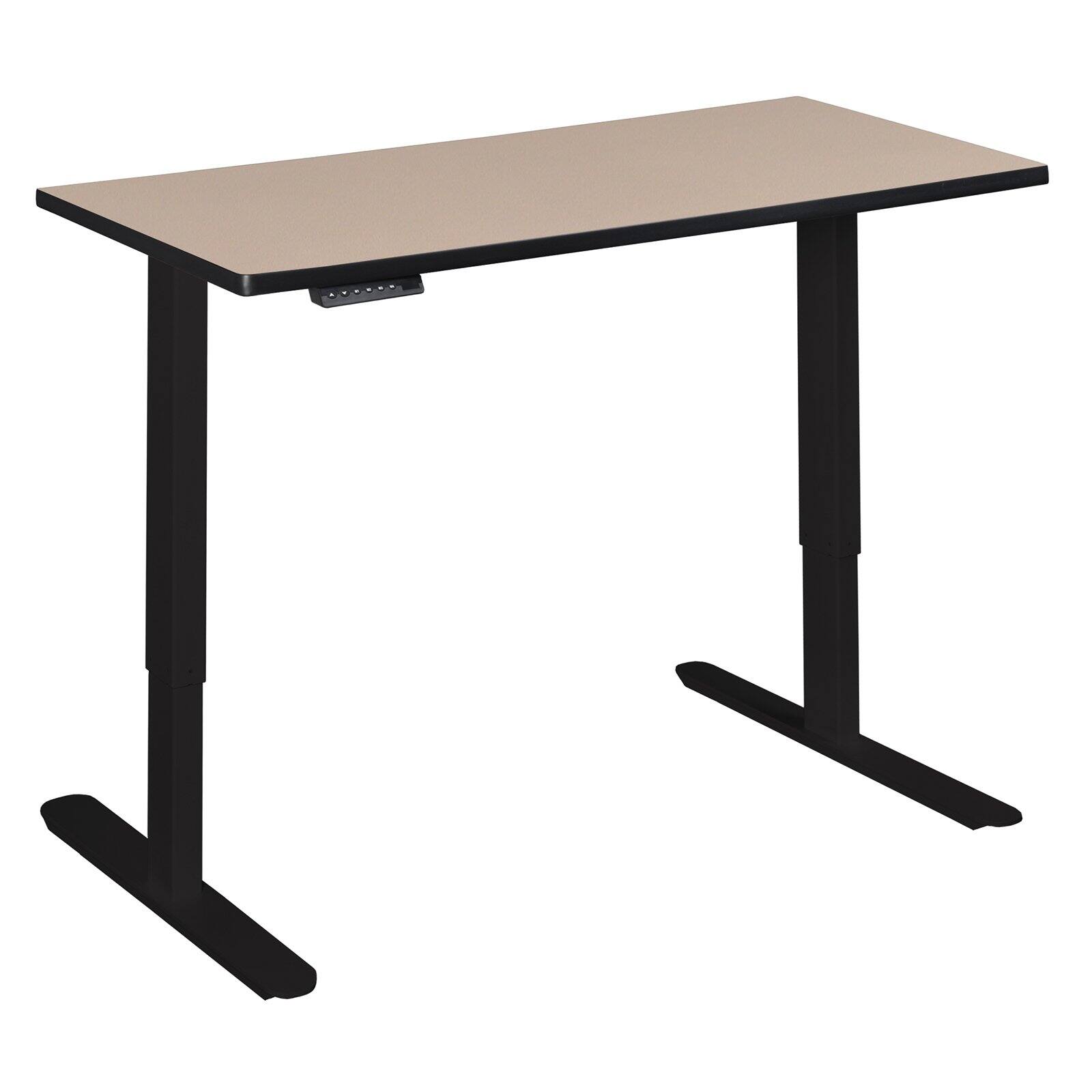 Regency Esteem 66" Height Adjustable Power Desk- Mocha Walnut