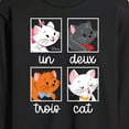 thumbnail image 3 of Disney Classics - Cats & Dogs - Un Deux Trois Cat - Men's Long Sleeve T-Shirt, 3 of 5