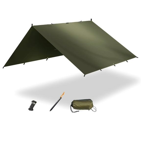 Waterproofs Tarps Tent Shade Garden Canopy Sunshades Outdoor Campings Awnings Shelters Tarps with Rope & Ground Nails