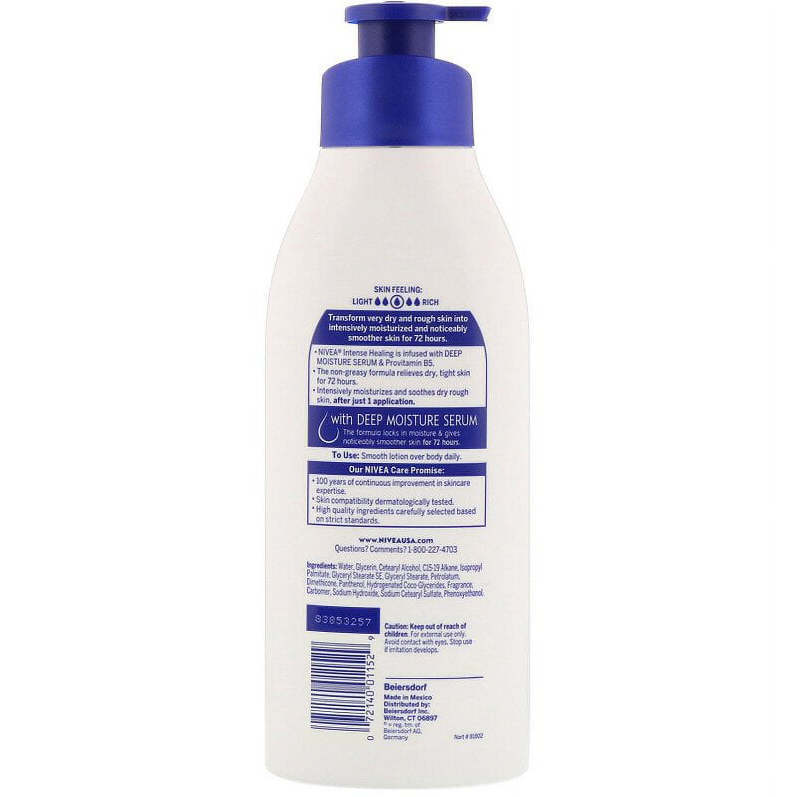 Nivea Intense Healing Body Lotion 72 hr Moisture for Very Dry & Rough Skin, 16.9 oz, 3 Pack