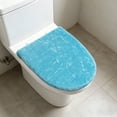 thumbnail image 6 of Plush Toilet Seat Lid Covers, Cosmug Elastic Washable Toilet Covers, Solid Color Bathroom Cushion Pads, for Household Restroom, Guest Bath and Apartment Decor, Light Blue, 6 of 7