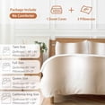 thumbnail image 6 of 3 Piece Khaki White Ombre Duvet Cover Set Queen Size,Microfiber Comforter/Quilt Cover with Corner Ties and 2 Pillowcases,Modern Abstract Art Farmhouse Gradient All Season Bedding with Zipper Closure, 6 of 8